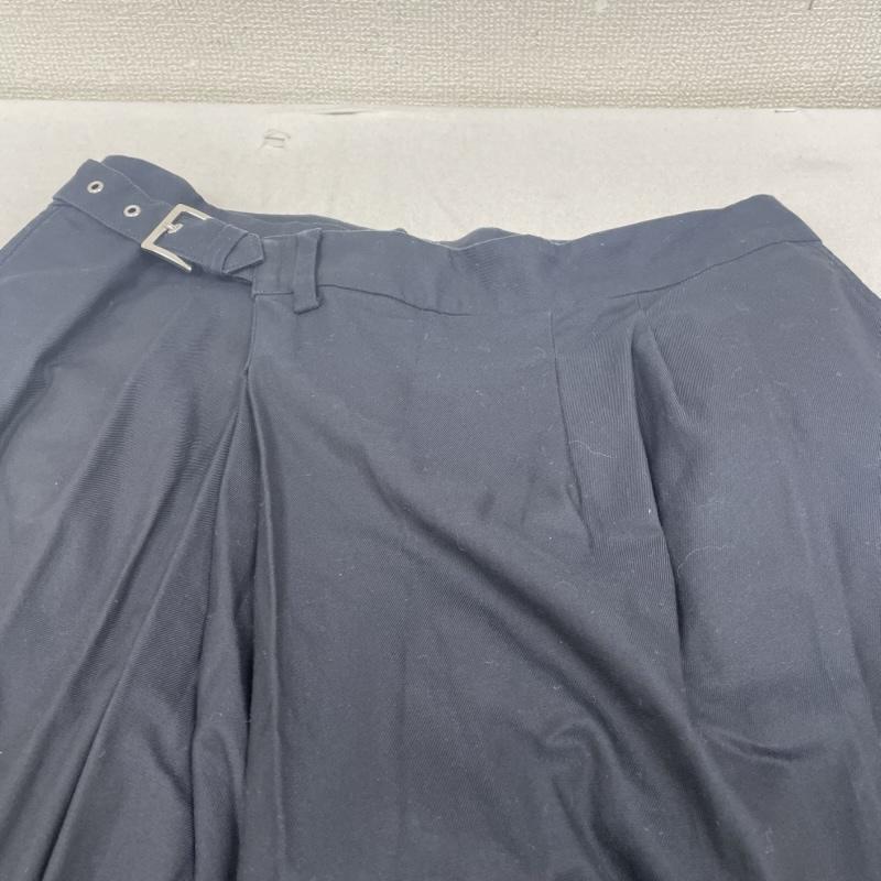 アンユーズド UNUSED パンツ スラックス 16SS WIDE WRAP PANTS サイドベルト ワイド スラックス パンツ アシンメトリ― UW0481 サイズ00 - 無地 紺 / ネイビー / navy メンズ USED 古着 中古 50145751