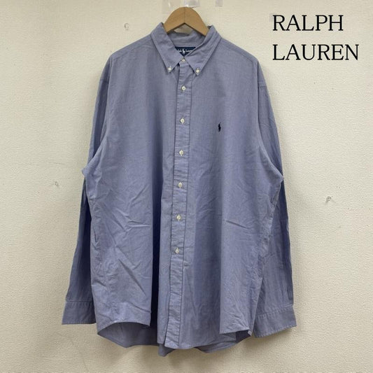 ラルフローレン RALPHLAUREN シャツ、ブラウス 長袖 90s YARMOUTH 長袖 ボタンダウン シャツ ブラウス チェック サイズ14 1/2 36/37 - チェック X ワンポイント X ロゴ、文字 X 刺繍 白 / ホワイト / white X 青 / ブルー / blue メンズ USED 古着 中古 50145759