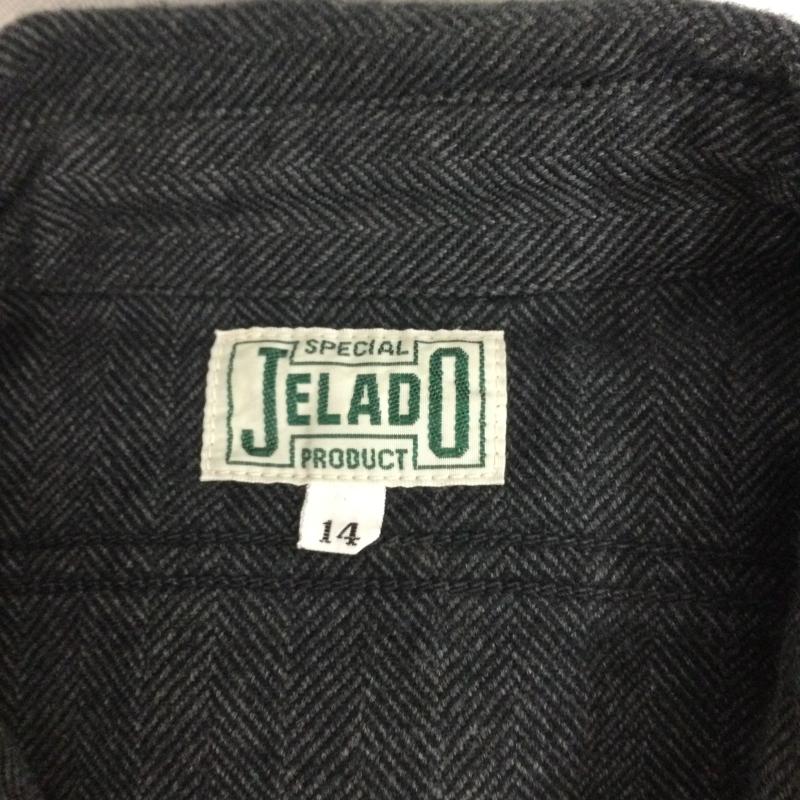 ジェラード JELADO シャツ、ブラウス 長袖 JELADO ジェラード　ヘリンボーンワークシャツ チャコールグレー S  チャコールグレー / チャコールグレー / メンズ USED 古着 中古 50145864