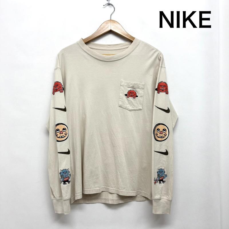 ナイキ NIKE Tシャツ 長袖 ロンT CZ6176-104 ロングスリーブ ポケット スケート プリント S メンズ USED 古着 中古 50145899