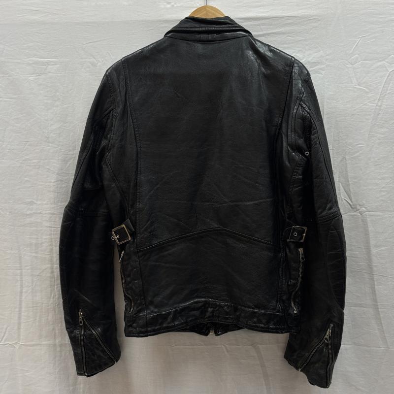 ゴールデングースデラックスブランド GOLDEN GOOSE DELUXE BRAND ジャケット、上着 ライダース G23U532 シングル ライダース カーフ レザー ジャケット エルボーパッチ スター スタッズ XS チェック 黒 / ブラック / black メンズ USED 古着 中古 50145948