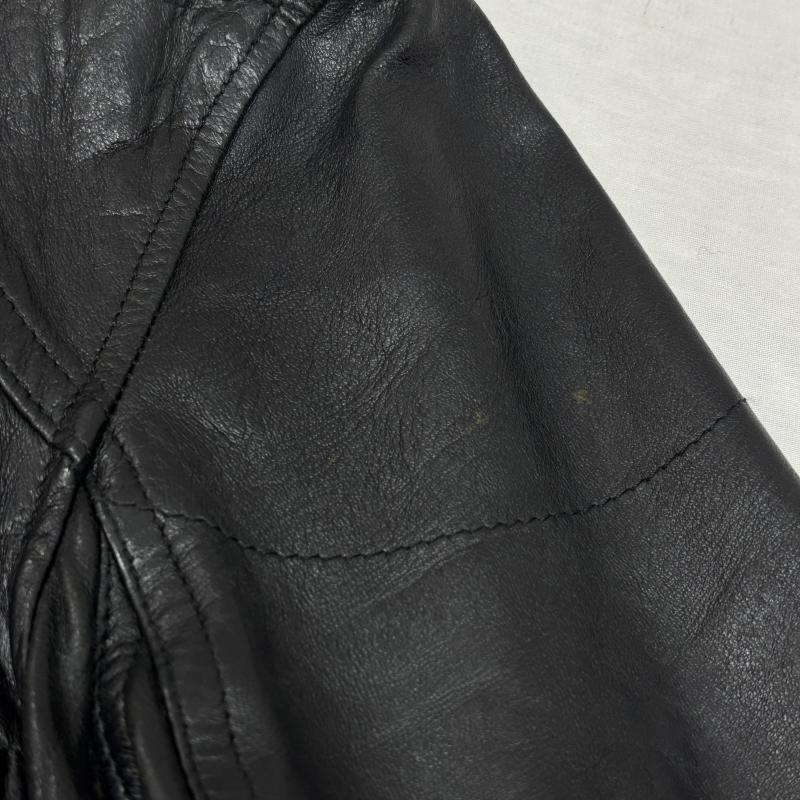 ゴールデングースデラックスブランド GOLDEN GOOSE DELUXE BRAND ジャケット、上着 ライダース G23U532 シングル ライダース カーフ レザー ジャケット エルボーパッチ スター スタッズ XS チェック 黒 / ブラック / black メンズ USED 古着 中古 50145948