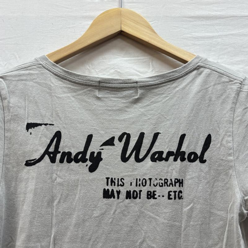 ヒステリックグラマー HYSTERIC GLAMOUR Tシャツ 半袖 Andy Warhol アンディーウォーホル アシンメトリー 変形 Tシャツ 0323CT01 FREE ロゴ、文字 X プリント 灰 / グレー / gray レディース USED 古着 中古 50145965