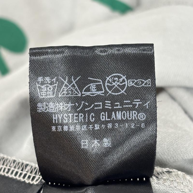 ヒステリックグラマー HYSTERIC GLAMOUR Tシャツ 半袖 Andy Warhol アンディーウォーホル アシンメトリー 変形 Tシャツ 0323CT01 FREE ロゴ、文字 X プリント 灰 / グレー / gray レディース USED 古着 中古 50145965