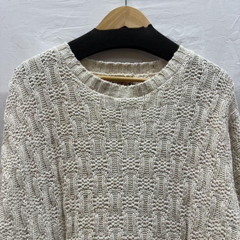 ウールリッチ WOOLRICH ニット、セーター 長袖 90s USA製 ケーブル ニット コットン クルーネック ビッグサイズ ヴィンテージ セーター L メンズ USED 古着 中古 50146019