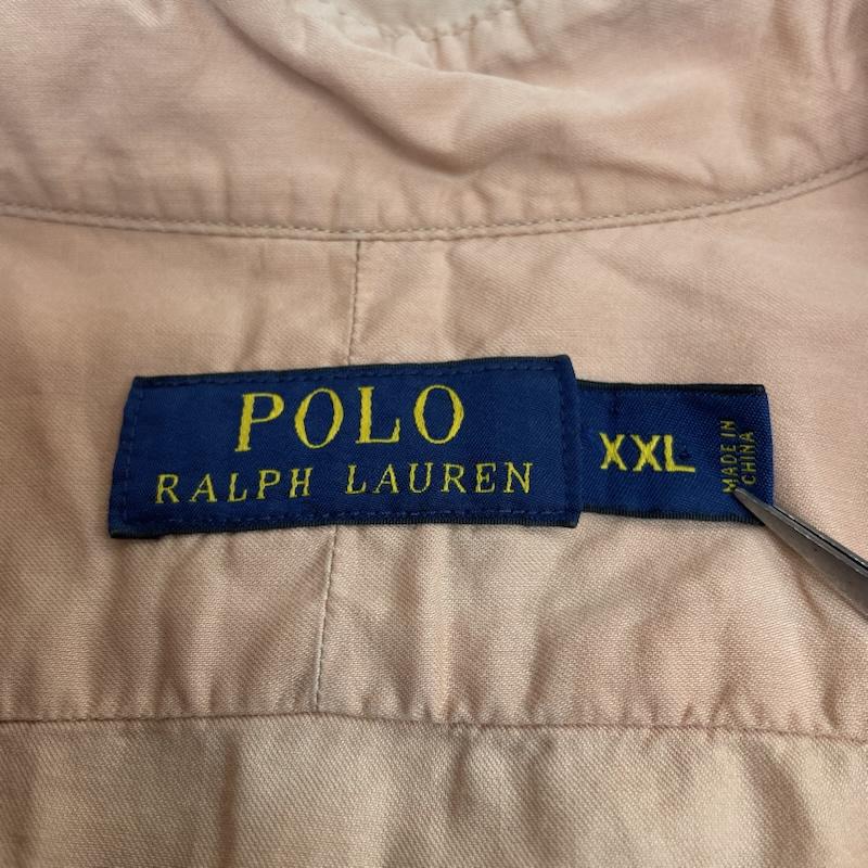 ポロラルフローレン POLO RALPH LAUREN シャツ、ブラウス 長袖 長袖 シャツ ブラウス Shirt ロングスリーブ ボタン ポニーロゴ 刺繍 ワンポイント 大きめ サーモンピンク XXL ロゴ、文字 X 刺繍 X ワンポイント 橙 / オレンジ / orange メンズ USED 古着 中古 50146025