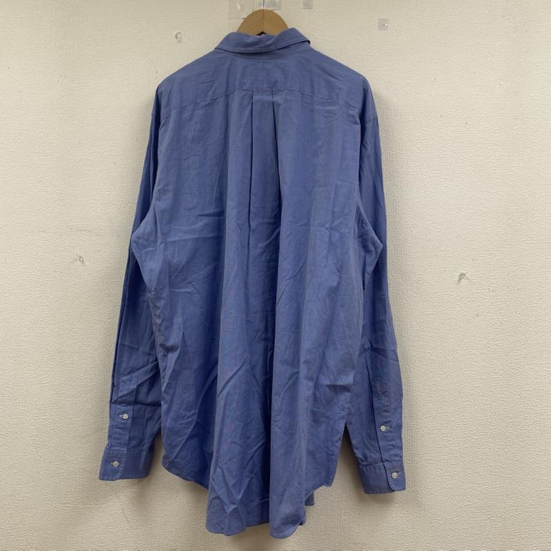 ラルフローレン RALPHLAUREN シャツ、ブラウス 長袖 長袖 オックスフォード ボタンダウンシャツ ブラウス Shirt ロングスリーブ ポニーロゴ 刺繍 ワンポイント サイズXLT - ロゴ、文字 X 刺繍 X ワンポイント 青 / ブルー / blue メンズ USED 古着 中古 50146026