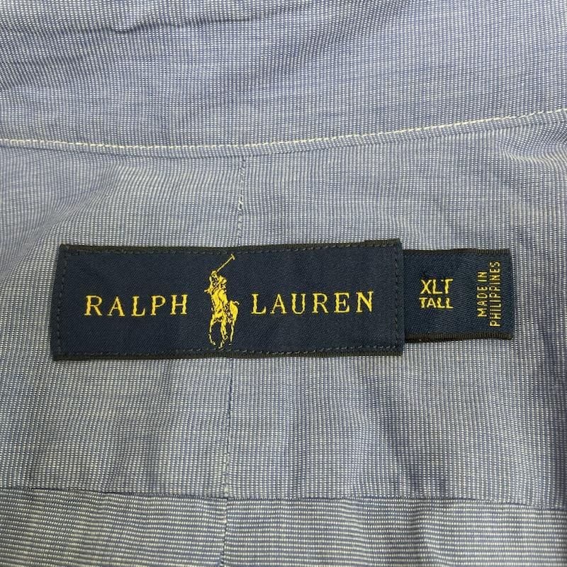 ラルフローレン RALPHLAUREN シャツ、ブラウス 長袖 長袖 オックスフォード ボタンダウンシャツ ブラウス Shirt ロングスリーブ ポニーロゴ 刺繍 ワンポイント サイズXLT - ロゴ、文字 X 刺繍 X ワンポイント 青 / ブルー / blue メンズ USED 古着 中古 50146026