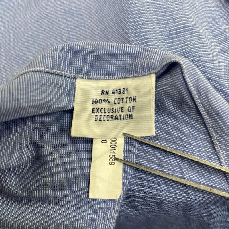 ラルフローレン RALPHLAUREN シャツ、ブラウス 長袖 長袖 オックスフォード ボタンダウンシャツ ブラウス Shirt ロングスリーブ ポニーロゴ 刺繍 ワンポイント サイズXLT - ロゴ、文字 X 刺繍 X ワンポイント 青 / ブルー / blue メンズ USED 古着 中古 50146026