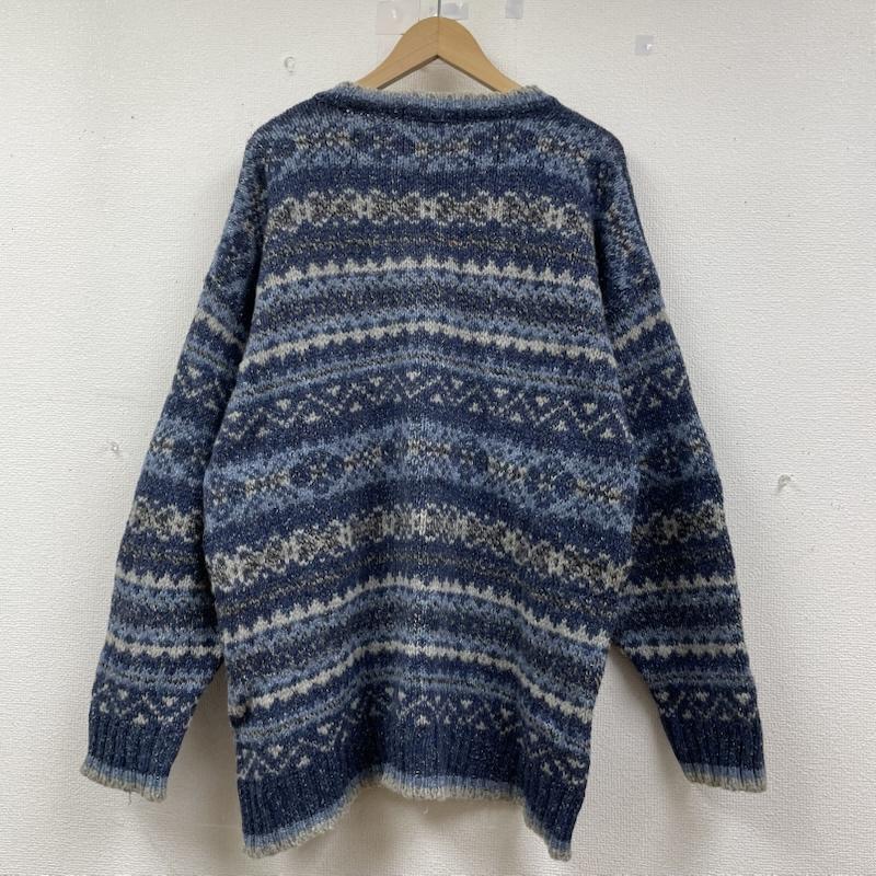 古着 USED ニット、セーター 長袖 長袖 ニット セーター ロングスリーブ ボーダー ウール クルーネック 英国製 スコットランド製 LL ボーダー柄 マルチカラー / マルチカラー / multicolor メンズ USED 古着 中古 50146030