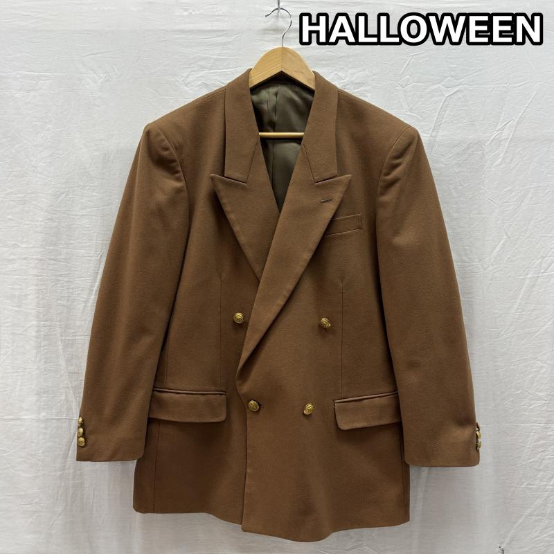 古着 USED ジャケット、上着 ジャケット、ブレザー Halloween カシミヤ混 ダブル テーラード ジャケット 金ボタン イタリア製生地 日本製 M メンズ USED 古着 中古 50146061