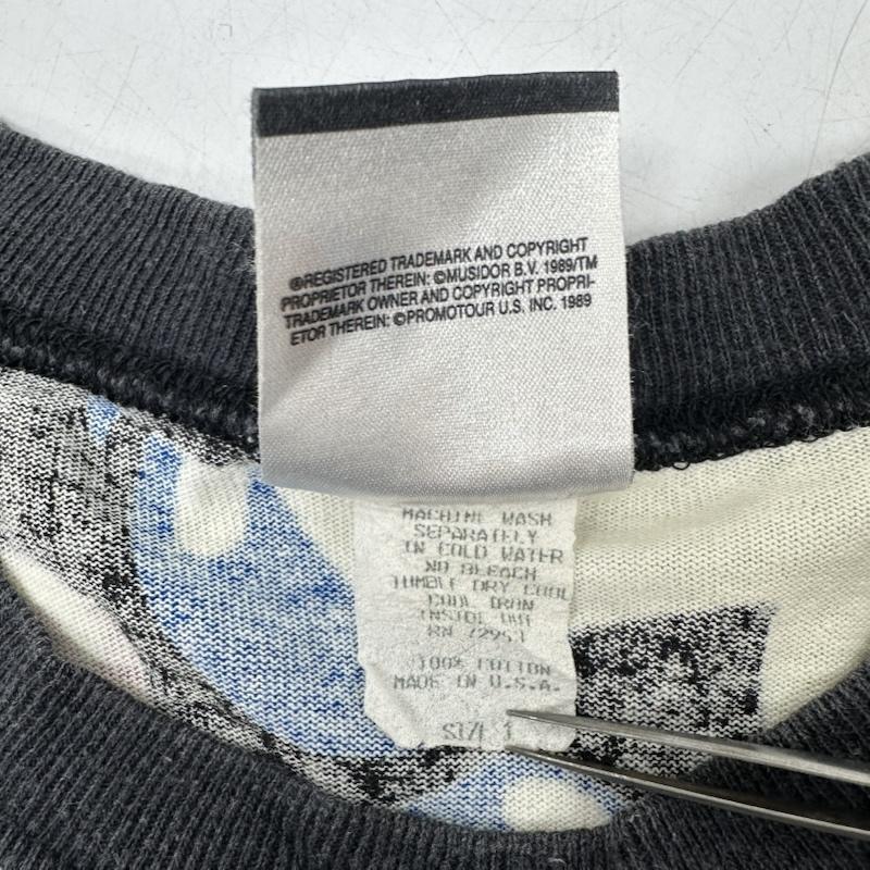古着 USED Tシャツ 半袖 80s Rolling Stones ローリングストーンズ 総柄 バンド Tシャツ 1989年 1 マルチカラー / マルチカラー / multicolor メンズ USED 古着 中古 50146073