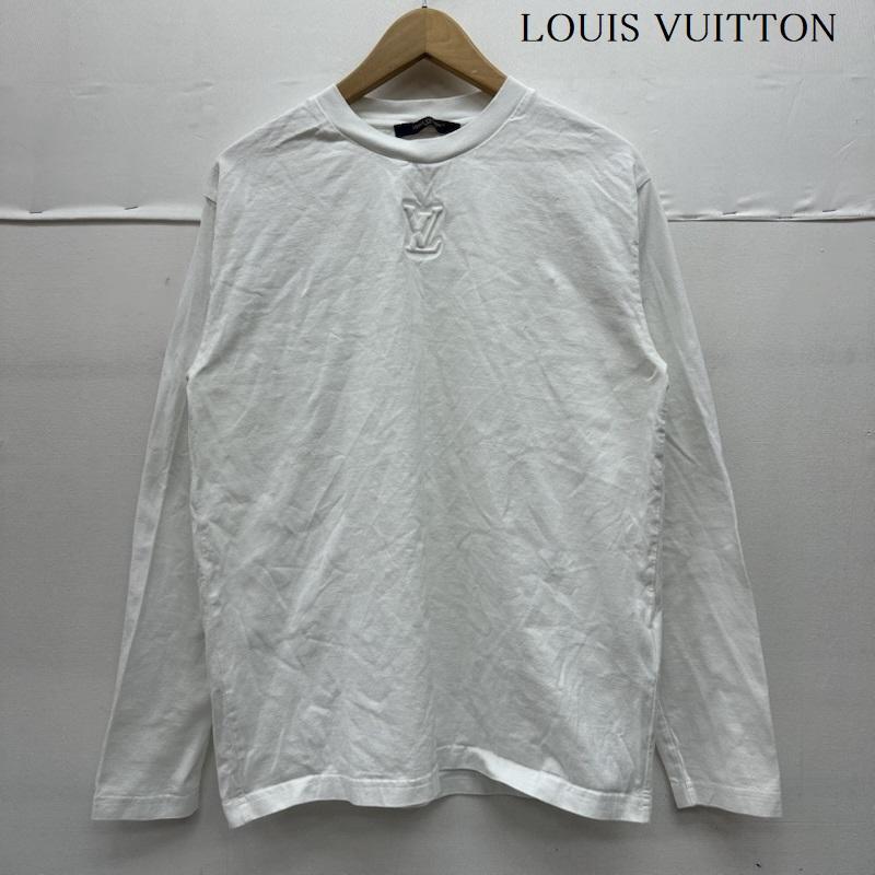 ルイヴィトン LOUIS VUITTON Tシャツ 長袖 25SS エンボス LV ロゴ ロングスリーブ Tシャツ RM251Q NPG HSY43W M 白 / ホワイト / white メンズ USED 古着 中古 50146074