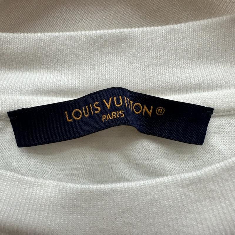 ルイヴィトン LOUIS VUITTON Tシャツ 長袖 25SS エンボス LV ロゴ ロングスリーブ Tシャツ RM251Q NPG HSY43W M 白 / ホワイト / white メンズ USED 古着 中古 50146074