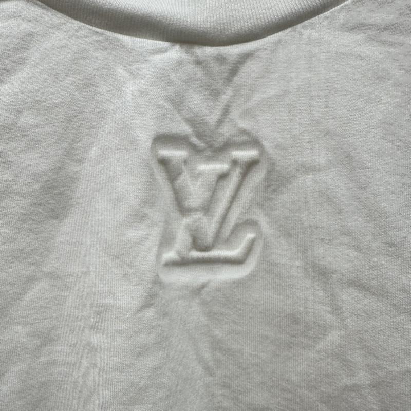 ルイヴィトン LOUIS VUITTON Tシャツ 長袖 25SS エンボス LV ロゴ ロングスリーブ Tシャツ RM251Q NPG HSY43W M 白 / ホワイト / white メンズ USED 古着 中古 50146074