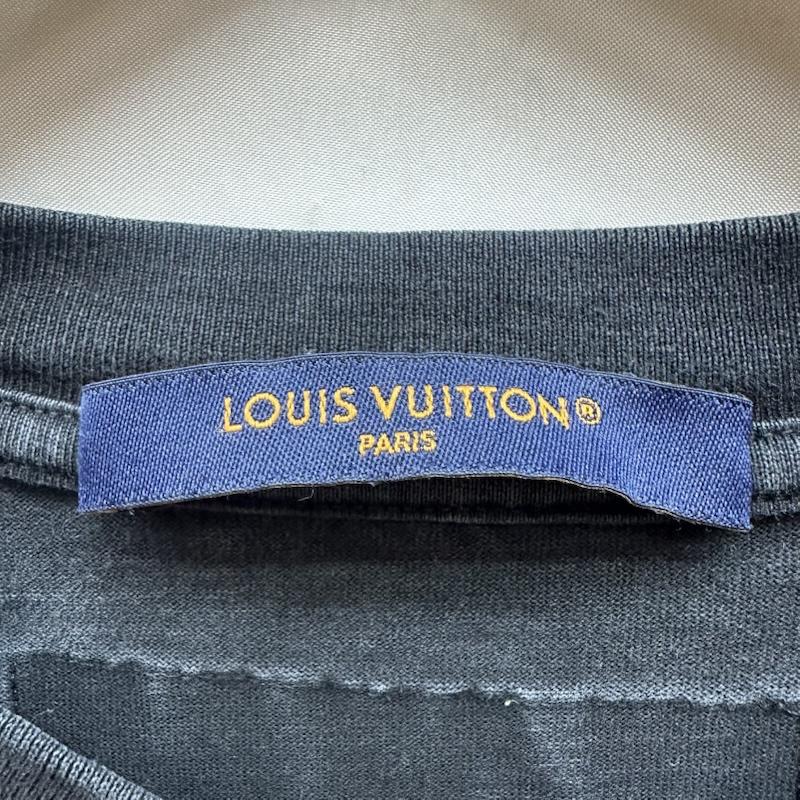 ルイヴィトン LOUIS VUITTON Tシャツ 長袖 23SS LVフェード プリンテッド ロングスリーブ Tシャツ RM231M NPG HOY31W M 黒 / ブラック / black メンズ USED 古着 中古 50146082