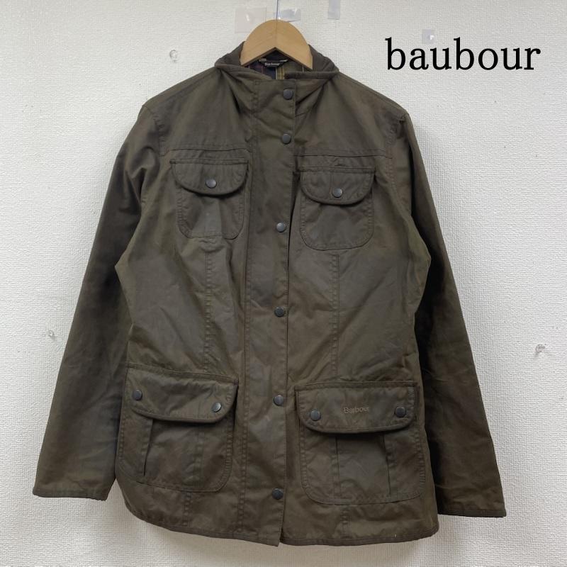 バブアー baubour ジャケット、上着 ジャンパー、ブルゾン UTILITY JACKET オイルド ジャケット フルジップアップ ブルゾン ロゴ 刺繍 サイズUK14 - 無地 カーキ / カーキ / khaki レディース USED 古着 中古 50146090