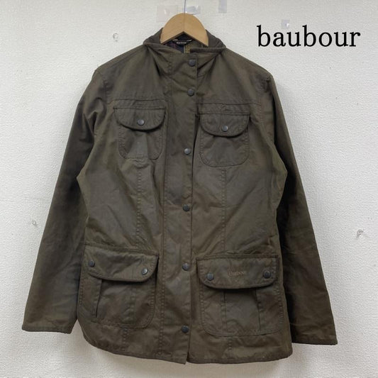 バブアー baubour ジャケット、上着 ジャンパー、ブルゾン UTILITY JACKET オイルド ジャケット フルジップアップ ブルゾン ロゴ 刺繍 サイズUK14 - 無地 カーキ / カーキ / khaki レディース USED 古着 中古 50146090