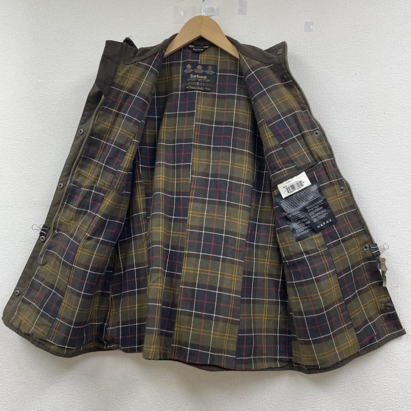 バブアー baubour ジャケット、上着 ジャンパー、ブルゾン UTILITY JACKET オイルド ジャケット フルジップアップ ブルゾン ロゴ 刺繍 サイズUK14 - 無地 カーキ / カーキ / khaki レディース USED 古着 中古 50146090