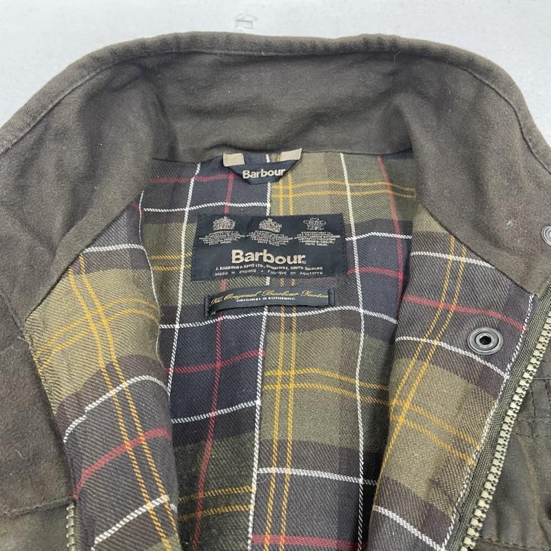 バブアー baubour ジャケット、上着 ジャンパー、ブルゾン UTILITY JACKET オイルド ジャケット フルジップアップ ブルゾン ロゴ 刺繍 サイズUK14 - 無地 カーキ / カーキ / khaki レディース USED 古着 中古 50146090