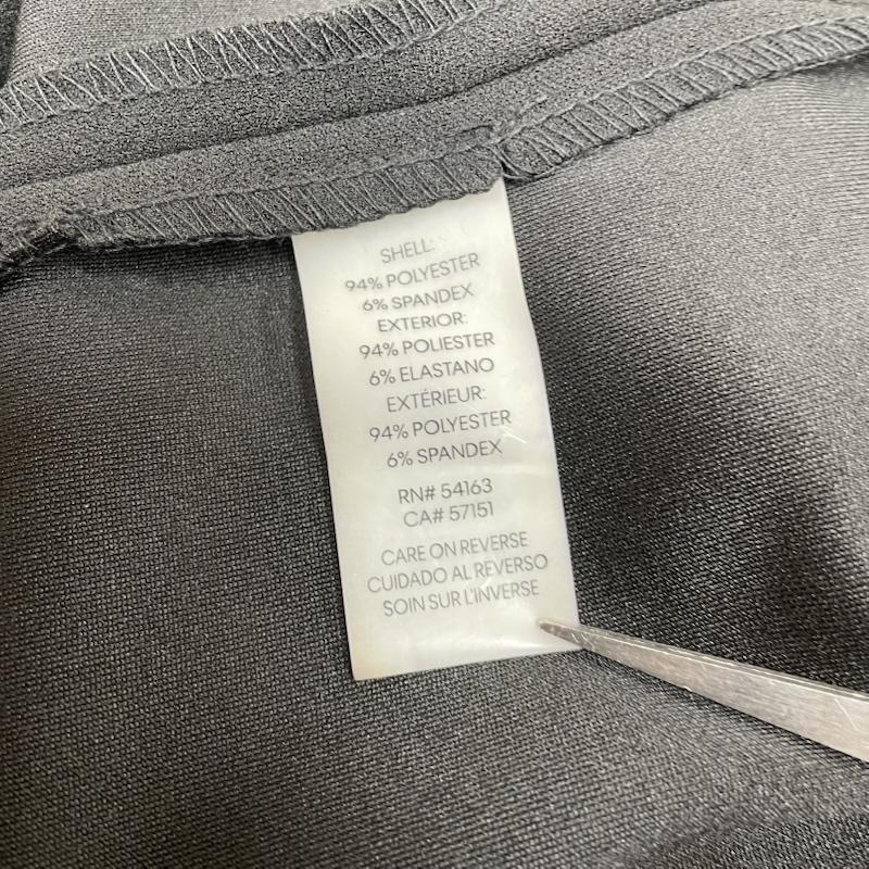 カルバン・クライン Calvin Klein ワンピース ひざ丈スカート 半袖 ワンピース タイト クレープ シフトドレス モノトーン 背面ジップ サイズ14 - 無地 黒 / ブラック / black レディース USED 古着 中古 50146099