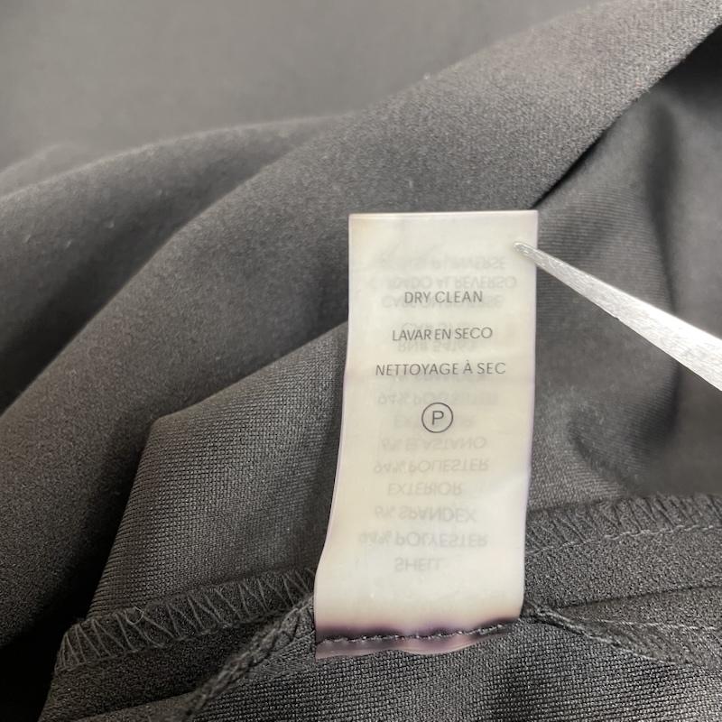 カルバン・クライン Calvin Klein ワンピース ひざ丈スカート 半袖 ワンピース タイト クレープ シフトドレス モノトーン 背面ジップ サイズ14 - 無地 黒 / ブラック / black レディース USED 古着 中古 50146099