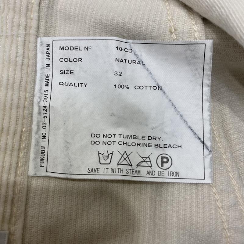 ヤエカ YAECA ボトムス ボトムス 10-CD WIDE TAPERED CORDUROY PANTS natural 32 日本製 32 無地 ナチュラル / ナチュラル / レディース USED 古着 中古 50146103