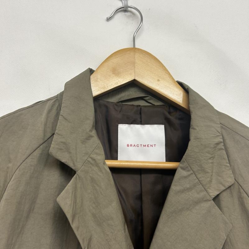 ユナイテッドアローズ UNITED ARROWS コート トレンチコート ナイロントレンチコート スプリングコート 38 無地 灰 / グレー / gray メンズ USED 古着 中古 50146123