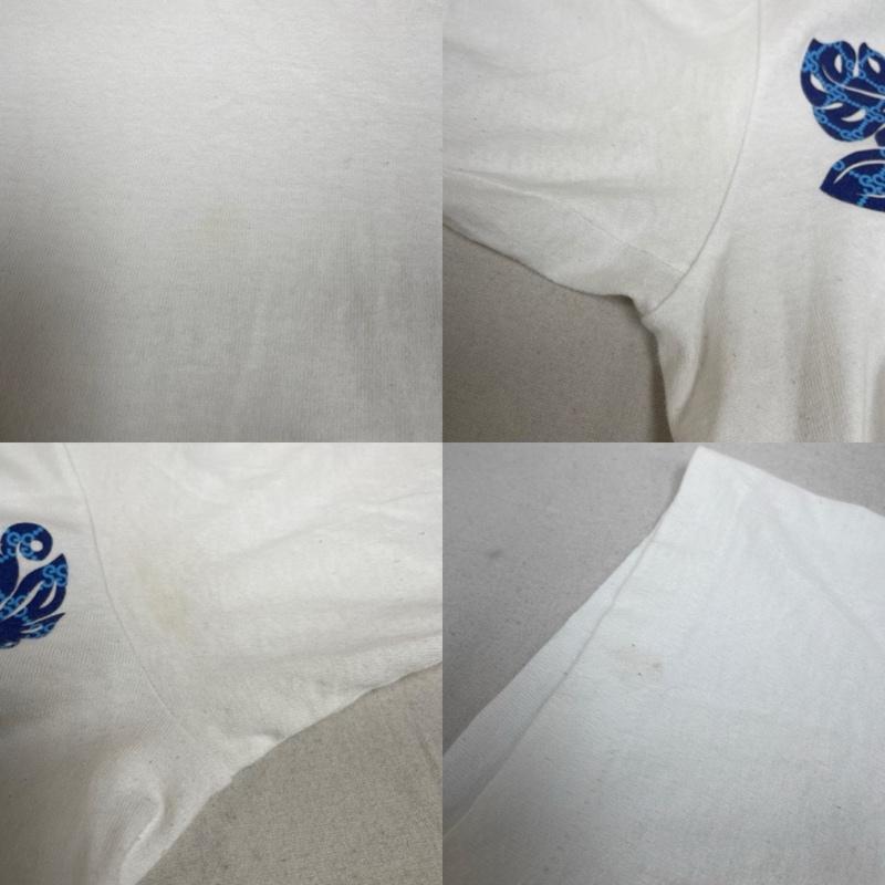 ステューシー STUSSY Tシャツ 半袖 90s 00s 銀タグ USA OLD 半袖 Tシャツ Shirt ハイビスカス ロゴ プリント M ロゴ、文字 X 花柄 X プリント 白 / ホワイト / white メンズ USED 古着 中古 50146131