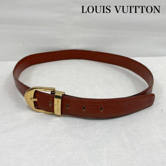 ルイヴィトン LOUIS VUITTON ベルト・バックル ベルト エピ レザー サンチュール ベルト - 無地 茶 / ブラウン / brown X 金 / ゴールド / gold color メンズ USED 古着 中古 50146177