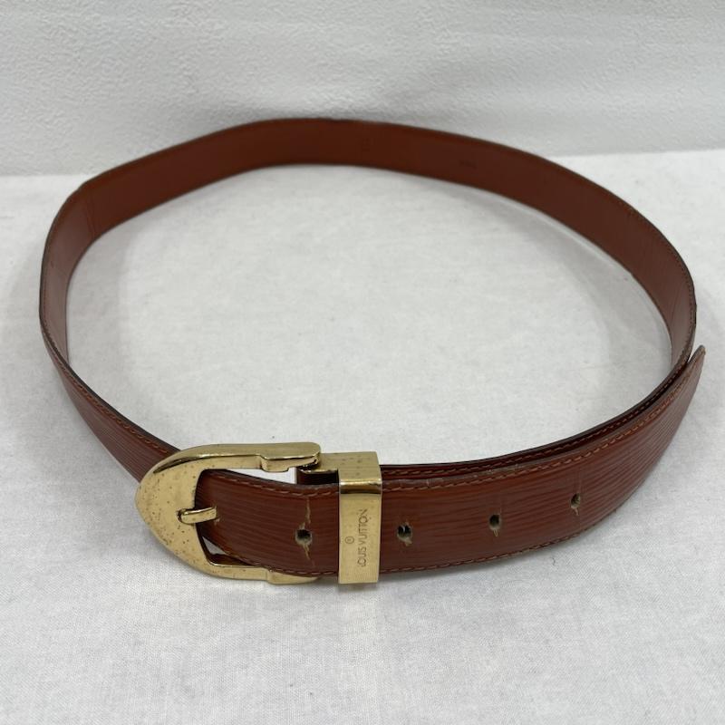 ルイヴィトン LOUIS VUITTON ベルト・バックル ベルト エピ レザー サンチュール ベルト - 無地 茶 / ブラウン / brown X 金 / ゴールド / gold color メンズ USED 古着 中古 50146177