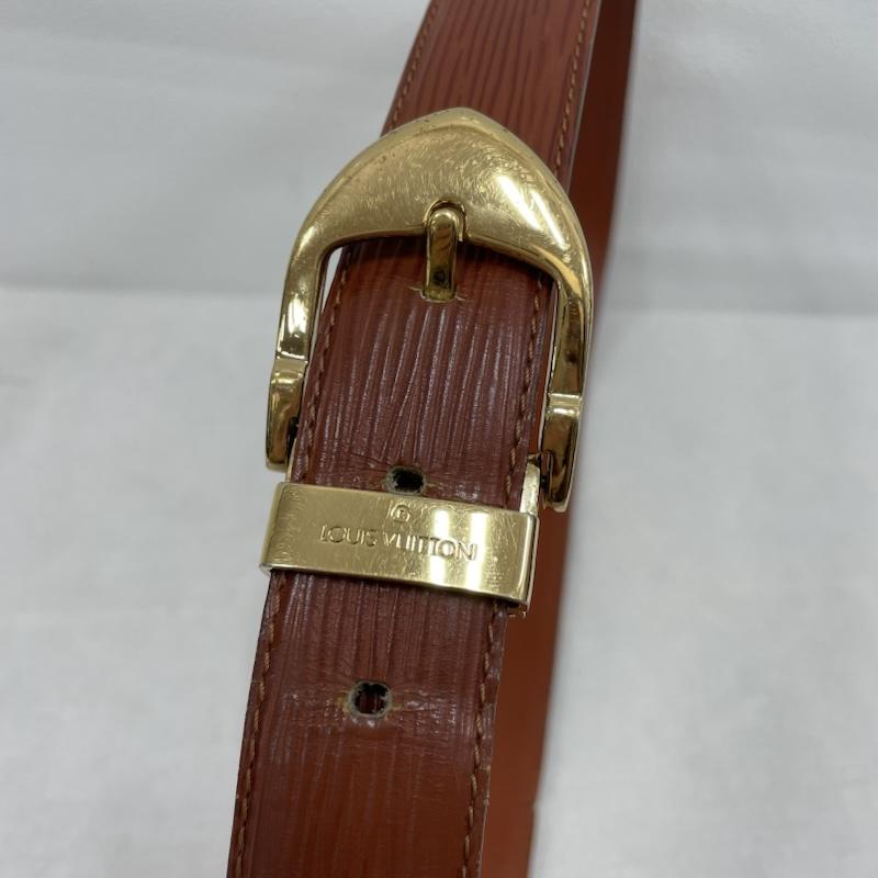 ルイヴィトン LOUIS VUITTON ベルト・バックル ベルト エピ レザー サンチュール ベルト - 無地 茶 / ブラウン / brown X 金 / ゴールド / gold color メンズ USED 古着 中古 50146177