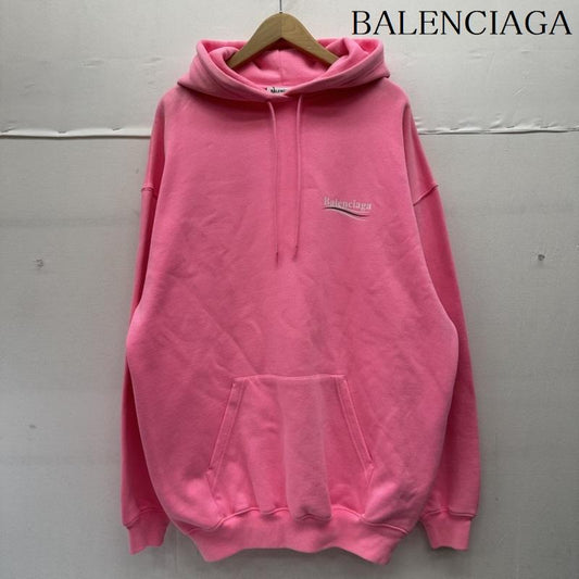 バレンシアガ BALENCIAGA パーカー 長袖 20AW キャンペーン ロゴ プリント パーカー 578135 TJUV04 5713 XS 桃 / ピンク / pink メンズ USED 古着 中古 50146197