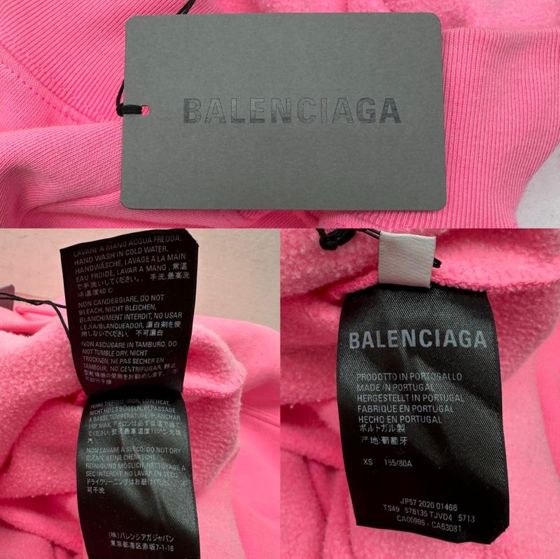 バレンシアガ BALENCIAGA パーカー 長袖 20AW キャンペーン ロゴ プリント パーカー 578135 TJUV04 5713 XS 桃 / ピンク / pink メンズ USED 古着 中古 50146197