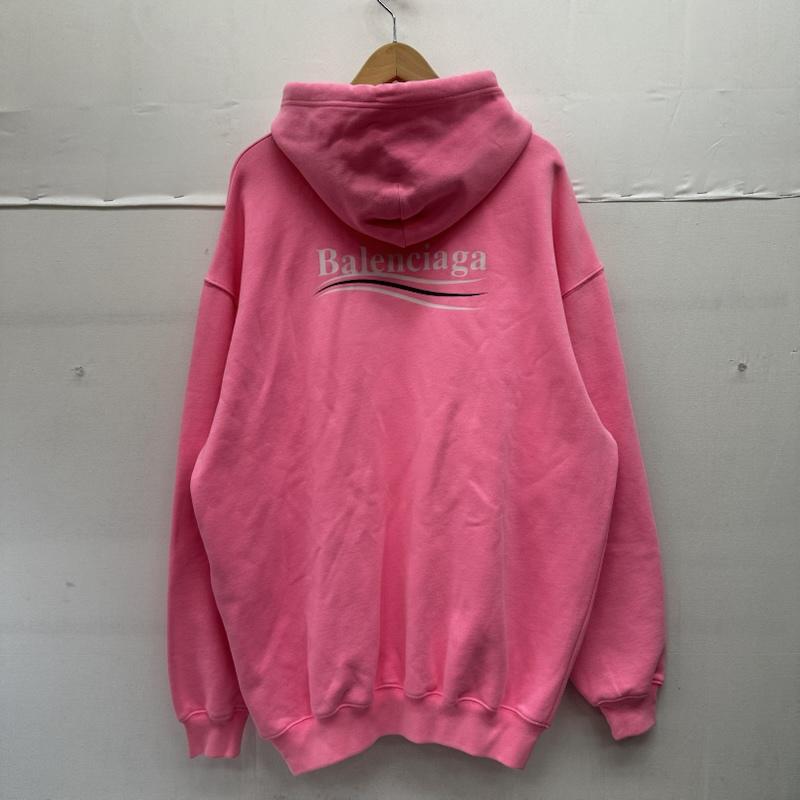 バレンシアガ BALENCIAGA パーカー 長袖 20AW キャンペーン ロゴ プリント パーカー 578135 TJUV04 5713 XS 桃 / ピンク / pink メンズ USED 古着 中古 50146197
