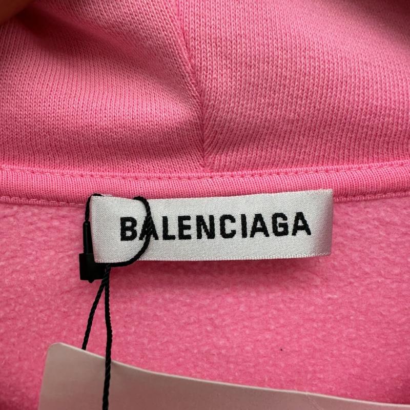 バレンシアガ BALENCIAGA パーカー 長袖 20AW キャンペーン ロゴ プリント パーカー 578135 TJUV04 5713 XS 桃 / ピンク / pink メンズ USED 古着 中古 50146197