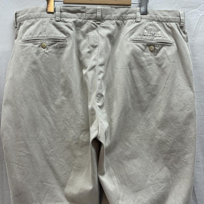 ポロバイラルフローレン Polo by RALPH LAUREN パンツ スラックス 90s PROSPECT PANT ポロチノ ワイド テーパード チノ パンツ ビッグサイズ 42インチ ワンポイント X ロゴ、文字 メンズ USED 古着 中古 50146200