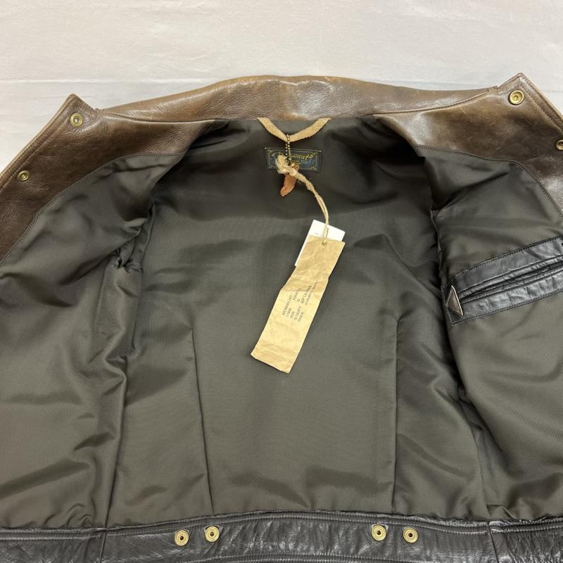 パーマネント PERMANENTE ジャケット、上着 レザージャケット Kickers キップ レザー ジャケット size32 - 茶 / ブラウン / brown メンズ USED 古着 中古 50146209