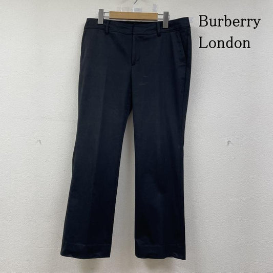 バーバリーロンドン Burberry London パンツ スラックス スラックス フィット パンツ テーパード ノータック ジップフライ 無地 センタープレス 46 無地 黒 / ブラック / black レディース USED 古着 中古 50146302