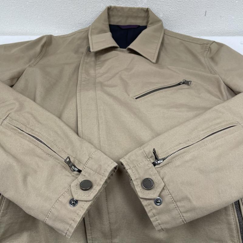 ピーエスポールスミス PS Paul Smith ジャケット、上着 ライダース ダブルライダース ジャケット ジップアップ コットン 無地 PP-KS-40001 L 無地 ベージュ / ベージュ / beige メンズ USED 古着 中古 50146320