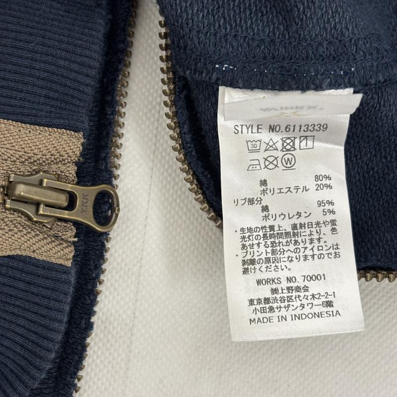 アヴィレックス AVIREX パーカー 長袖 パーカー REMAKE PULLOVER PARKA リメイク プルオーバー 上野商会 M 紺 / ネイビー / navy メンズ USED 古着 中古 50146326