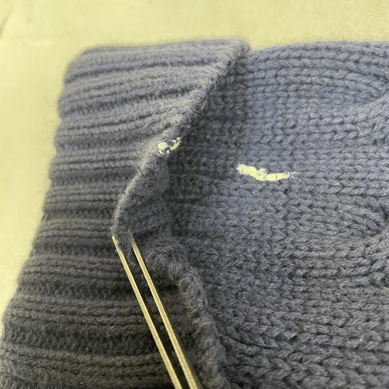 ポロジーンズカンパニー POLO JEANS COMPANY カーディガン 長袖 ケーブル編み ショール カーディガン ニット セーター ロゴ エンブレム 刺繍 カシミヤ混 M ロゴ、文字 X 刺繍 紺 / ネイビー / navy メンズ USED 古着 中古 50146332