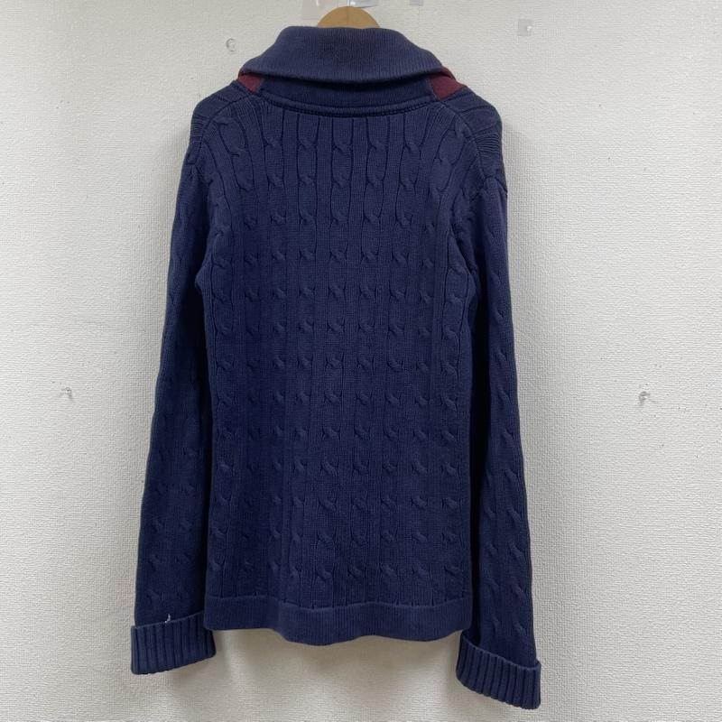 ポロジーンズカンパニー POLO JEANS COMPANY カーディガン 長袖 ケーブル編み ショール カーディガン ニット セーター ロゴ エンブレム 刺繍 カシミヤ混 M ロゴ、文字 X 刺繍 紺 / ネイビー / navy メンズ USED 古着 中古 50146332