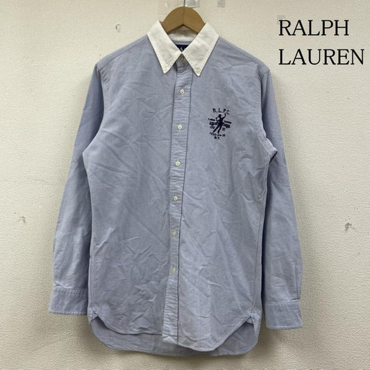 ラルフローレン RALPHLAUREN シャツ、ブラウス 長袖 90s ボタンダウン 長袖 クレリックシャツ ブラウス テニスクラブ 刺繍 M ロゴ、文字 X  X 刺繍 水色 / ライトブルー / X 白 / ホワイト / white メンズ USED 古着 中古 50146338