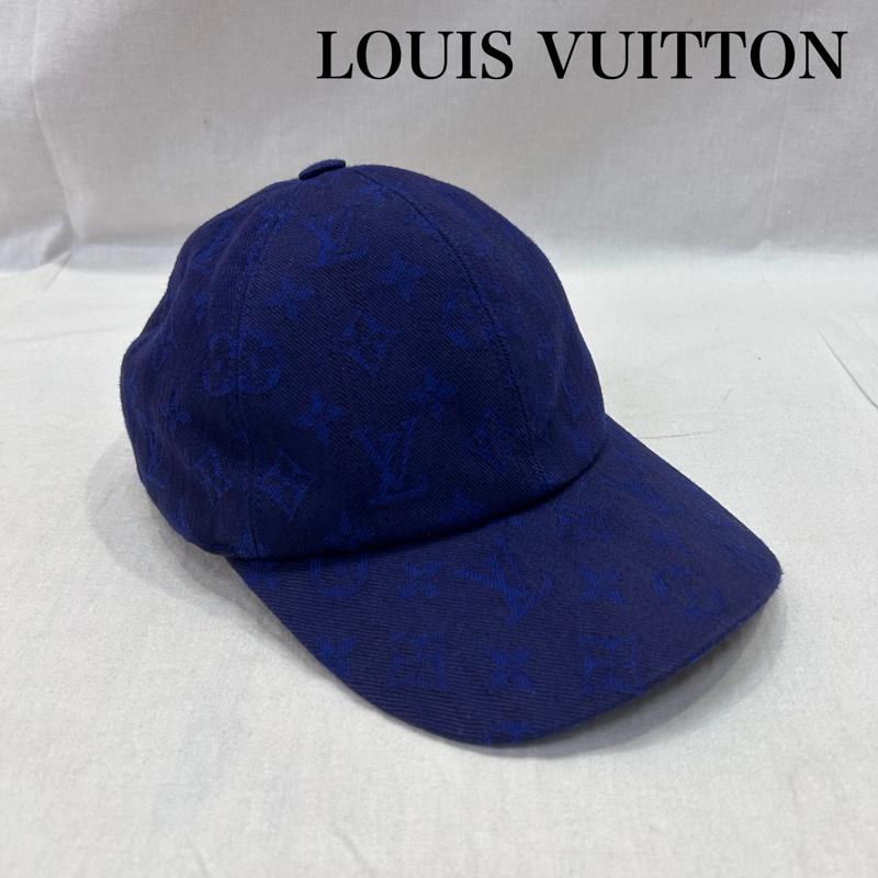 ルイヴィトン LOUIS VUITTON 帽子 キャップ モノグラム エッセンシャル キャップ nx1221 m77590 総柄 レザー ジャカード織り - 総柄 X ロゴ、文字 紺 / ネイビー / navy メンズ USED 古着 中古 50146342