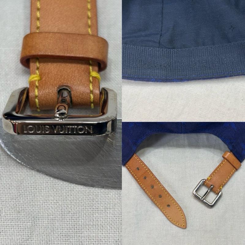 ルイヴィトン LOUIS VUITTON 帽子 キャップ モノグラム エッセンシャル キャップ nx1221 m77590 総柄 レザー ジャカード織り - 総柄 X ロゴ、文字 紺 / ネイビー / navy メンズ USED 古着 中古 50146342