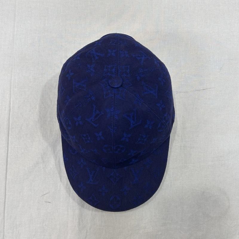 ルイヴィトン LOUIS VUITTON 帽子 キャップ モノグラム エッセンシャル キャップ nx1221 m77590 総柄 レザー ジャカード織り - 総柄 X ロゴ、文字 紺 / ネイビー / navy メンズ USED 古着 中古 50146342