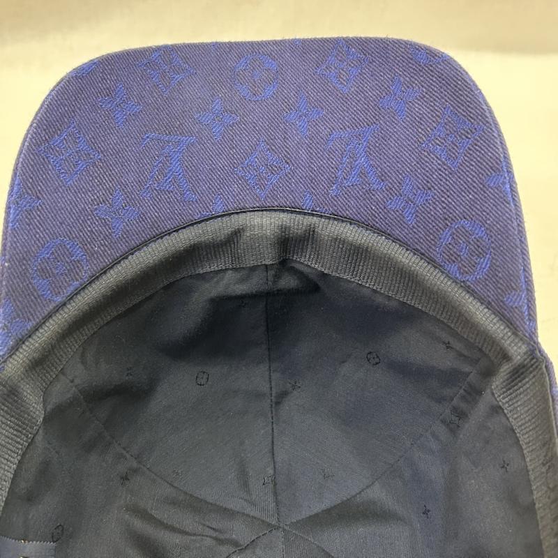 ルイヴィトン LOUIS VUITTON 帽子 キャップ モノグラム エッセンシャル キャップ nx1221 m77590 総柄 レザー ジャカード織り - 総柄 X ロゴ、文字 紺 / ネイビー / navy メンズ USED 古着 中古 50146342