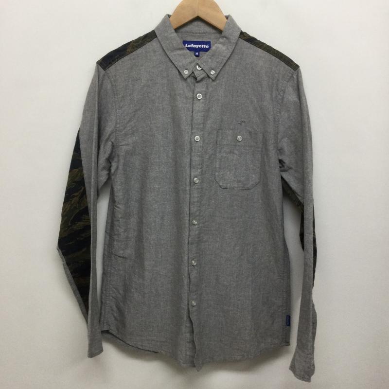 ラファイエット Lafayette シャツ、ブラウス 長袖 lafayette LFT14AW35 長袖シャツ　迷彩 M 無地 灰 / グレー / gray メンズ USED 古着 中古 50146350