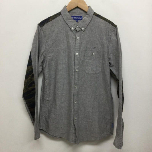ラファイエット Lafayette シャツ、ブラウス 長袖 lafayette LFT14AW35 長袖シャツ　迷彩 M 無地 灰 / グレー / gray メンズ USED 古着 中古 50146350